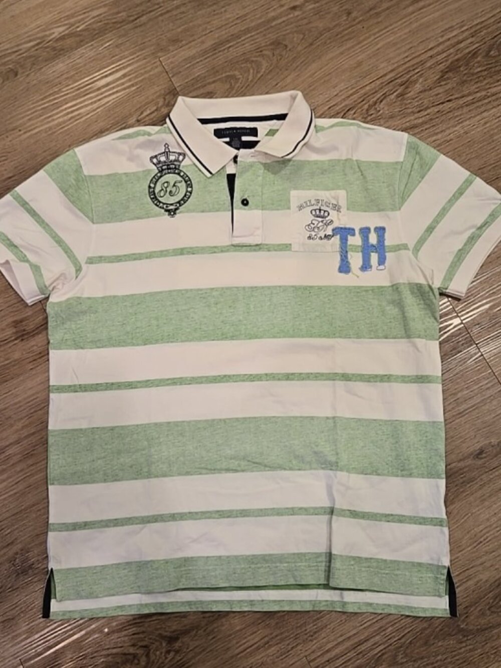 Tommy Hilfiger New York 85 Striped Polo Shirt size